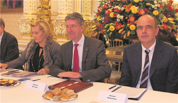 Chantal Selva, qui a supervisé la réorganisation, Pierre Bley, maréchal de la Cour, et Michel Heintz, futur chef de cabinet du Grand-Duc. (photo Jean-Claude Ernst)
