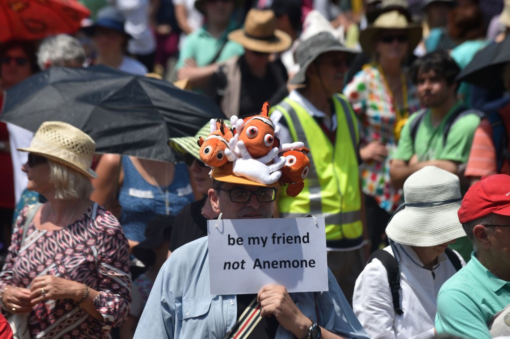 À Sydney, Nemo a manifesté lui aussi. (photo AFP)