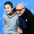 Le réalisateur Gianfranco Rosi et le jeune Samuele Pucillo présentent le film "Fuocoammare" à la Berlinale, le 13 février 2016, à Berlin. (Photo : AFP)