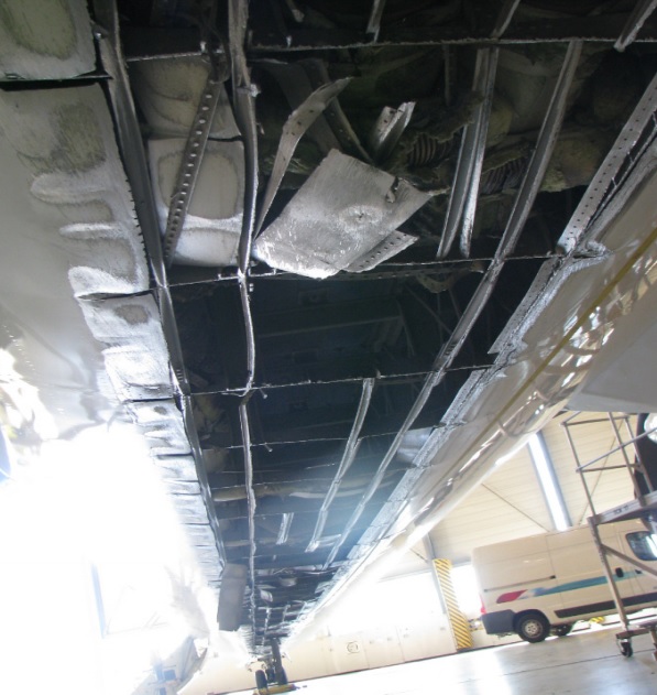 Le fuselage de l'avion avait été fortement endommagé. (photo BFU)