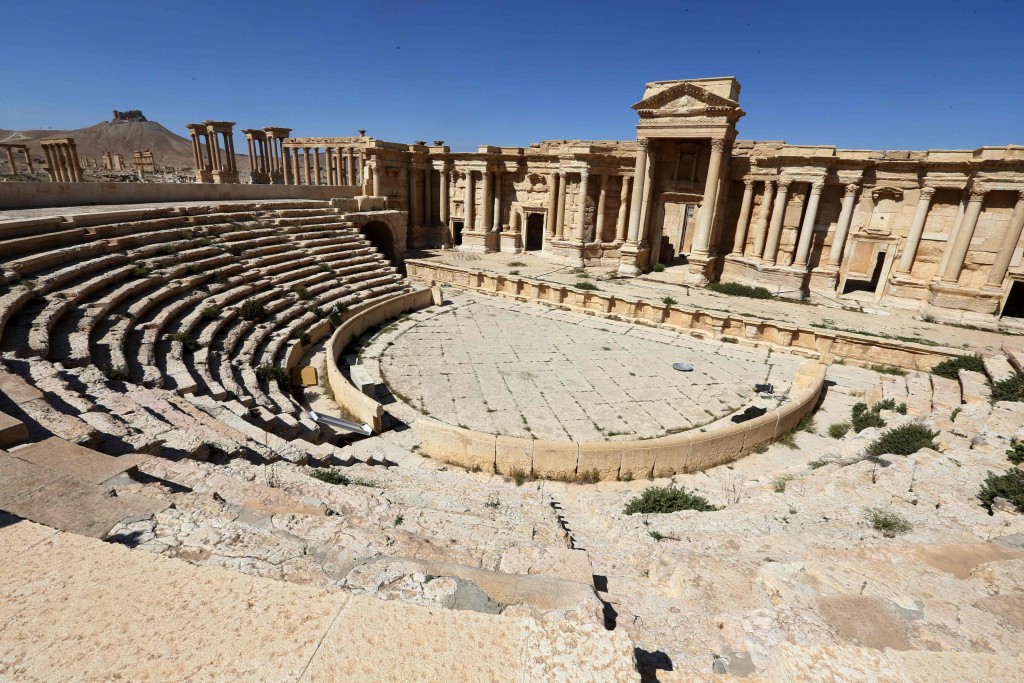 Le théâtre romain est resté intact. (photo AFP)