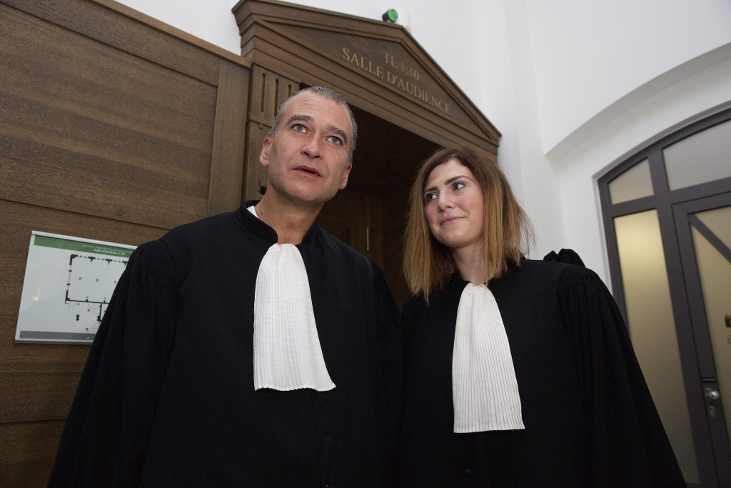 Me Colin et Me Nalepa, avocats de Raphaël Halet. (photo JC Ernst)