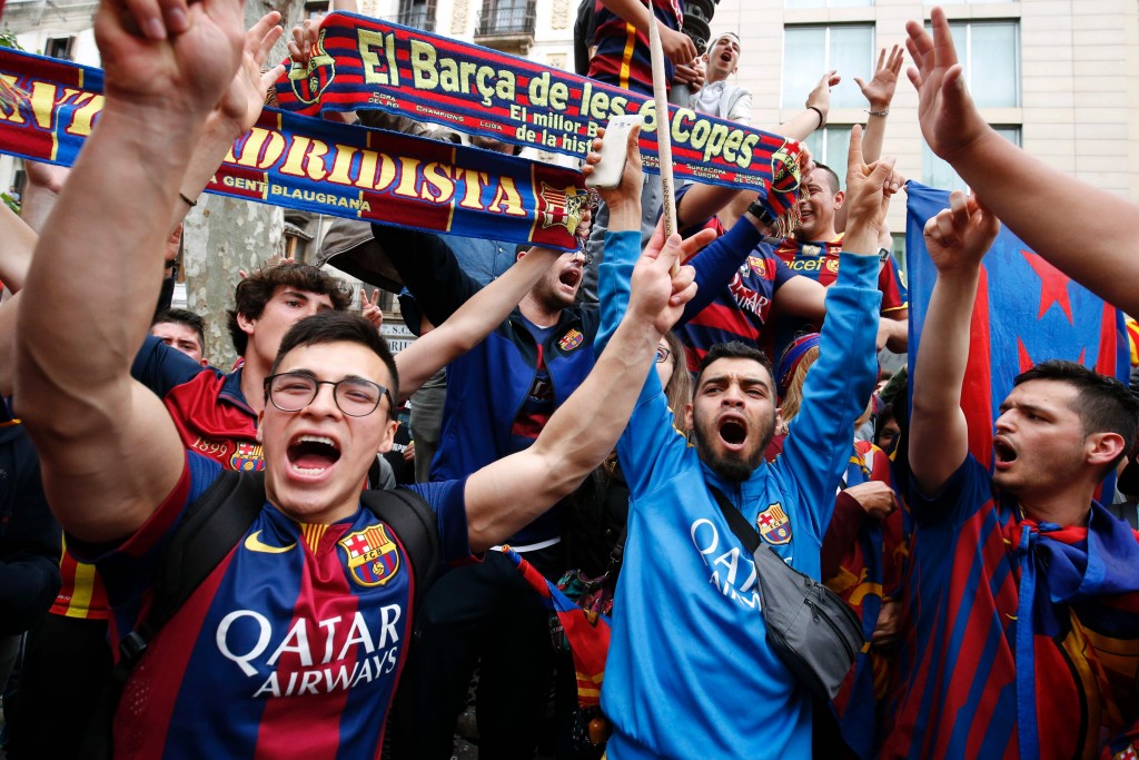 La joie des supporters catalans. (photo AFP)