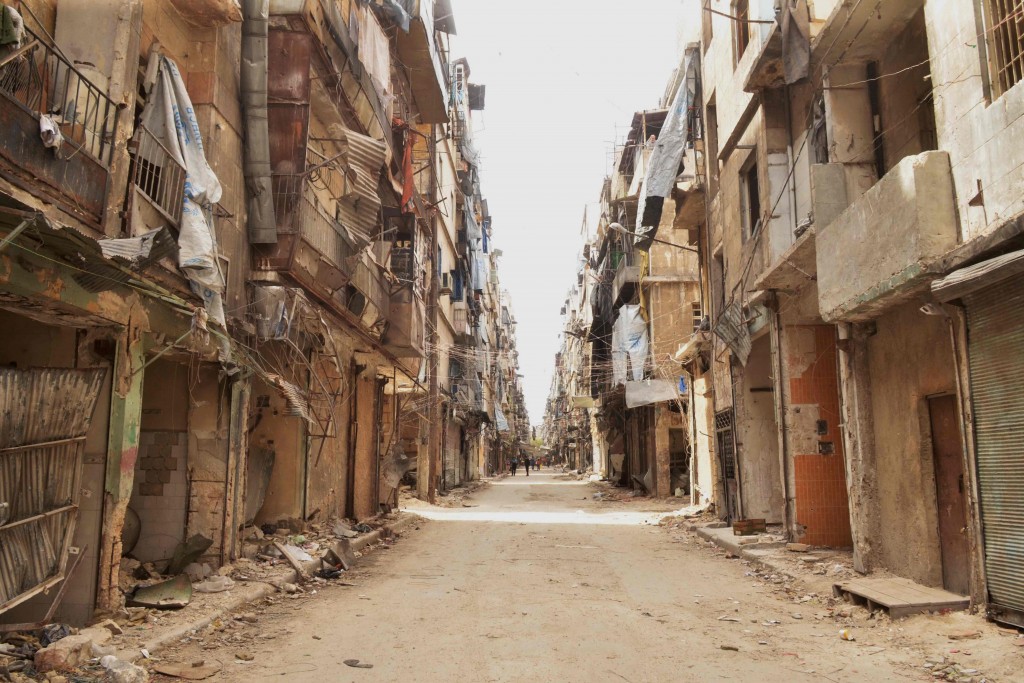 Un quartier du nord de la ville, contrôlé par les forces du gouvernement syrien. (photo AFP)