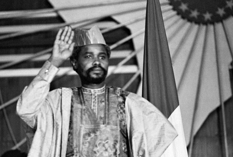 Hissène Habré, à N'Djamena, le 16 août 1983. (photo AFP)