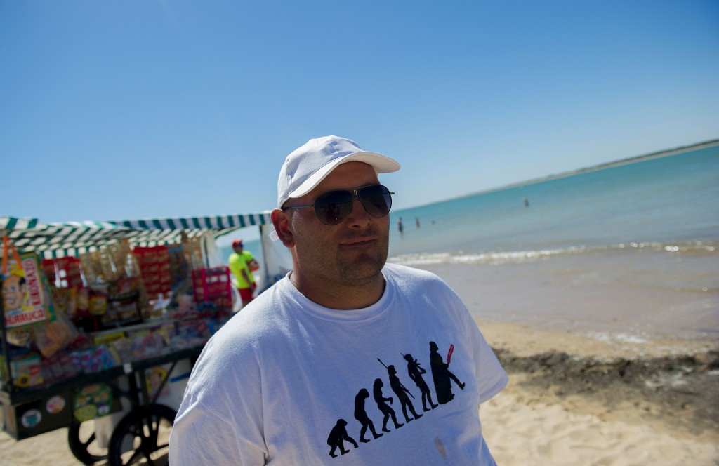 Rafael Rivera, vendeur de friandises à Jerez de la Frontera : 