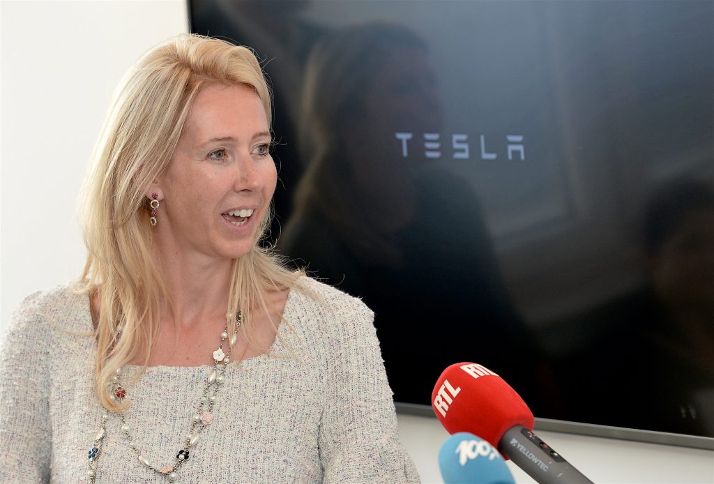La directrice de Tesla Motors pour le Belux, An De Pauw. (photo Julien Garroy)