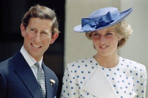 FILE - This Nov. 7, 1985 file photo shows Britain's Prince Charles with his wife Princess Diana in front of Lodge Canberra, Australia. It has been 20 years since the death of Princess Diana in a car crash in Paris and the outpouring of grief that followed the death of the ÄúpeopleÄôs princess.Äù (AP Photo, File)