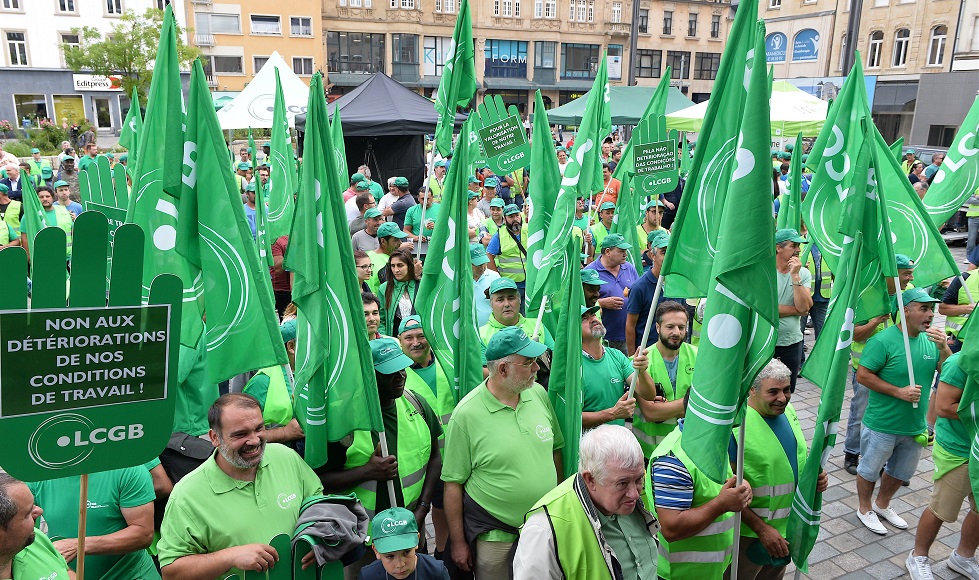 Le LCGB avait lancé un appel à manifester, à Esch-sur-Alzette. (Photo Julien Garroy)