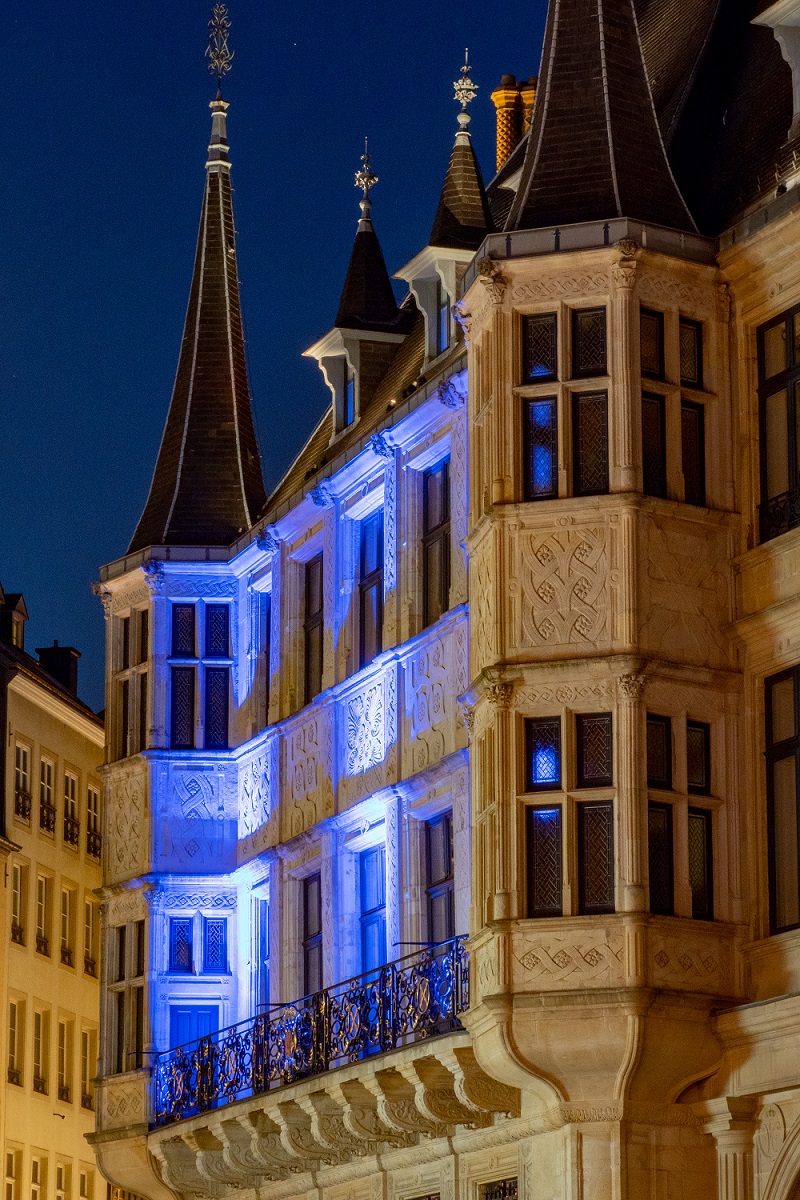 CGDL Palais Grand-Ducal "Light it up blue" - Luxembourg - Ville - Palais Grand-Ducal - 01/04/2019 - photo: claude piscitelli