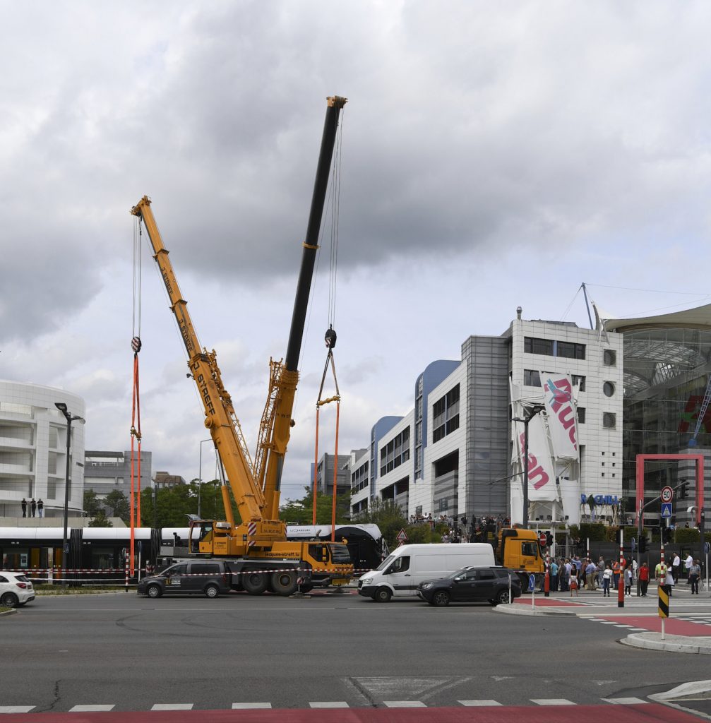 20190719 ar,KIrchberg,accident,Tram et Bus,près de l`Auchan,©Editpress/AlainRischard