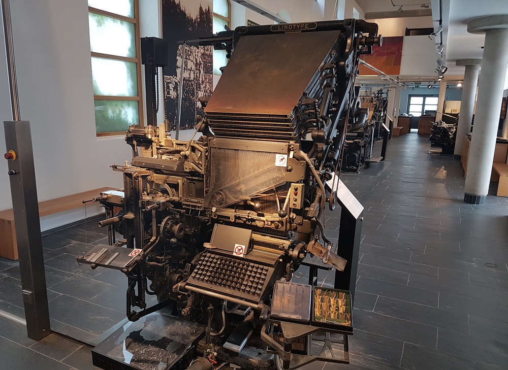 La mythique Linotype, inventée par Ottmar Mergenthaler.