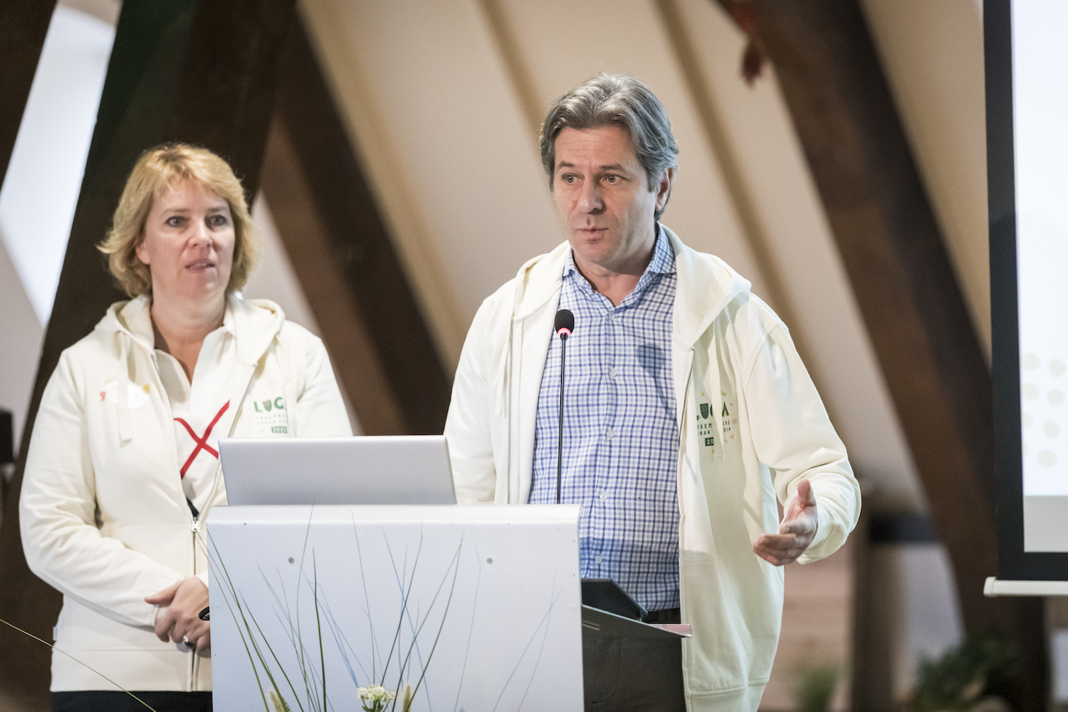 La présidente, Christiane Mangen, et le vice-président de l’asbl LUGA 2023, Pierre Schmitt, ont présenté le concept détaillé de la future LUGA 2023. (Photo : © Caroline Martin)