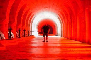"C'est le monument le plus visité de l'Est de la France et le 7e au niveau mondial pour les sites de mémoire. Et là, il n'y a plus personne, ça fait bizarre", constate Olivier Gérard, 40 ans, directeur du site depuis 2011.  (Photo / AFP)