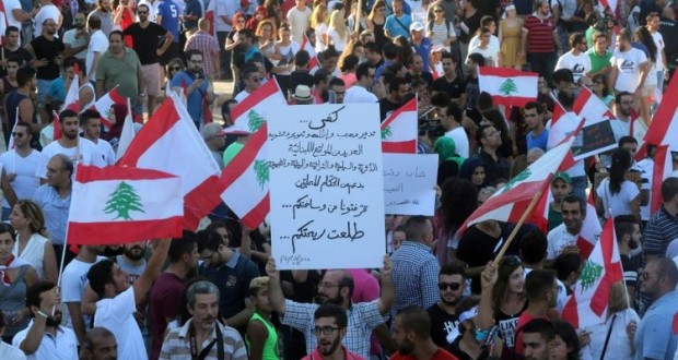 Manifestation le 29 août 2015 à Beyrouth (Photo AFP)