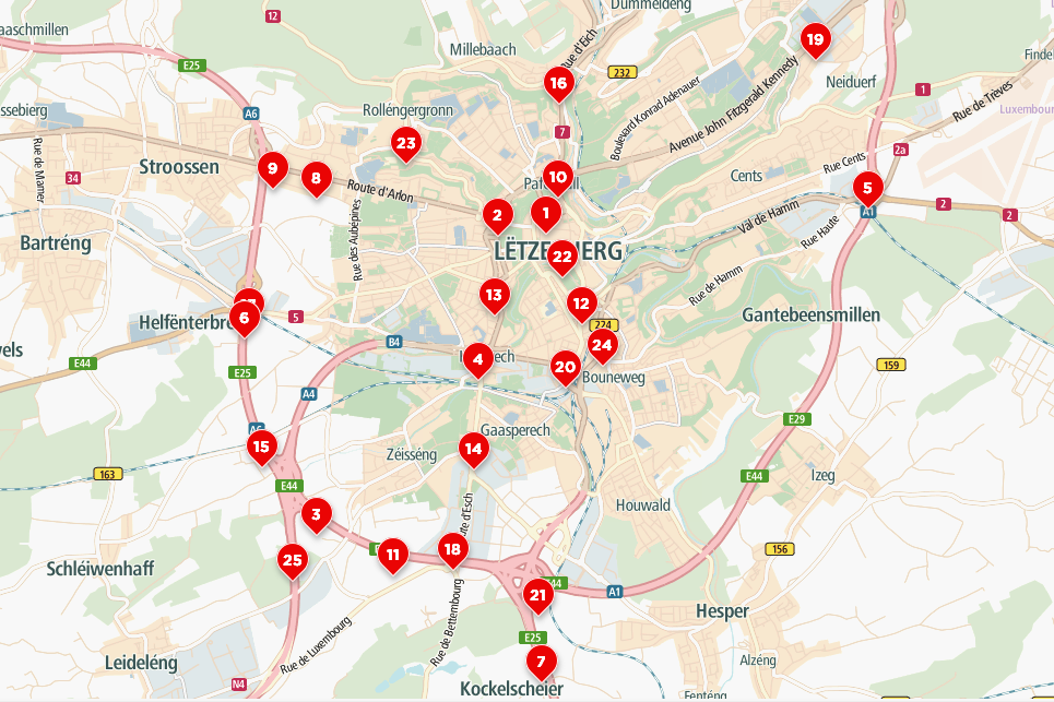 En rouge les endroits les plus impactés par les embouteillages. (Illustration : TomTom) 