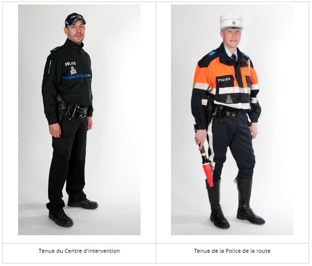 Les uniformes officiels de la police grand-ducale.
