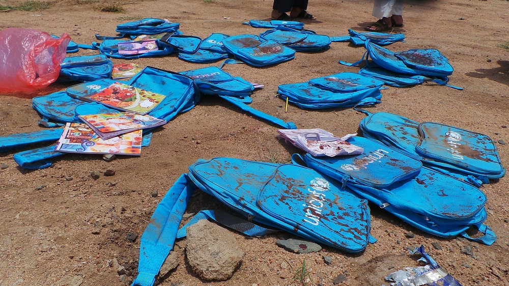 29 enfants sont morts dans cette attaque, mais le bilan n'est pas définitif. (Photo : AFP)