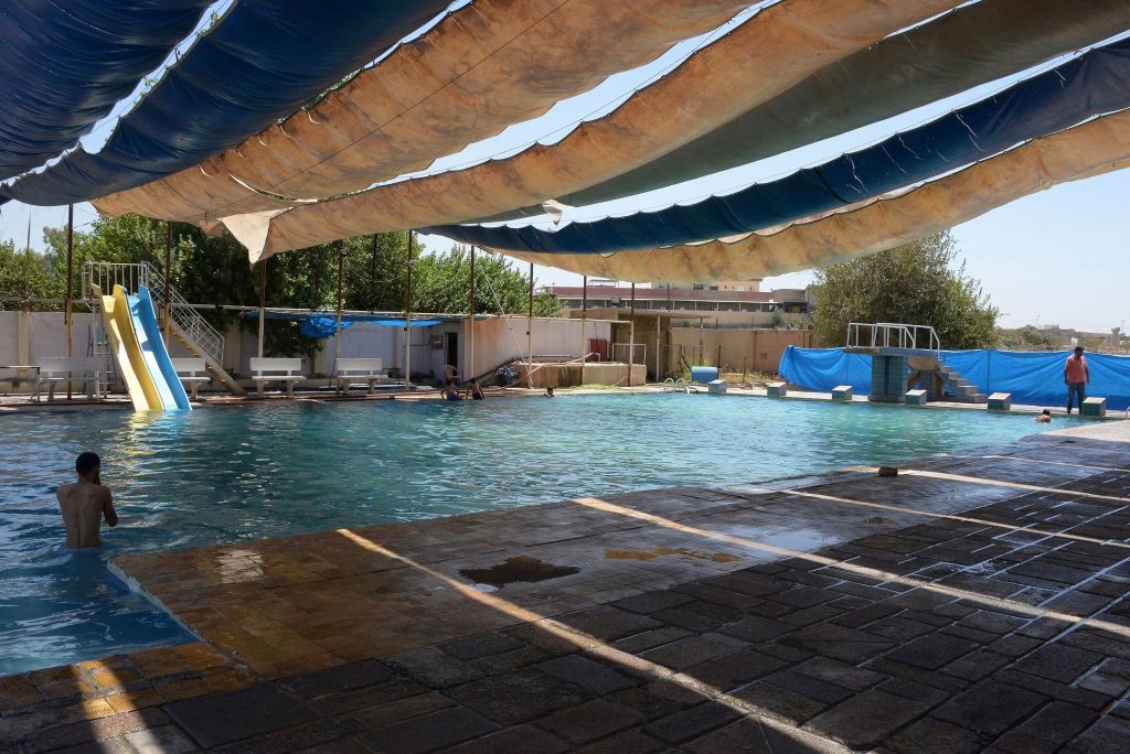 L’une des piscines du complexe de trois bassins d’Ibrahim Saleh.